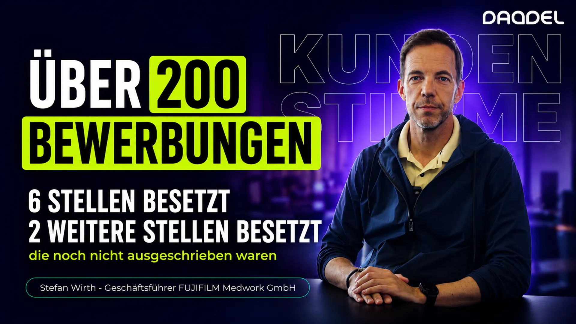 Stefan Wirth, Geschäftsführer der Fujifilm Medwork GmbH in Höchstadt an der Aisch, im Video-Interview über Social Recruiting